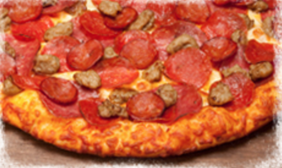 Order Montague's All Meat Marvel Pizza food online from Round Table Pizza store, Las Vegas on bringmethat.com