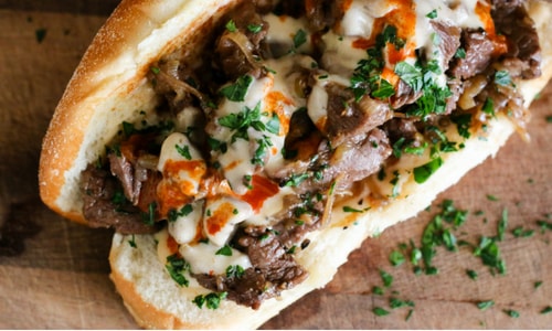 Order Steak and Cheese Sub food online from Dino's store, Albany on bringmethat.com