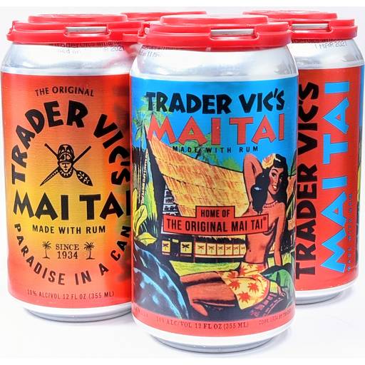Order Trader Vic's Mai Tai (4PKC 12 OZ) 137265 food online from Bevmo! store, Los Angeles on bringmethat.com