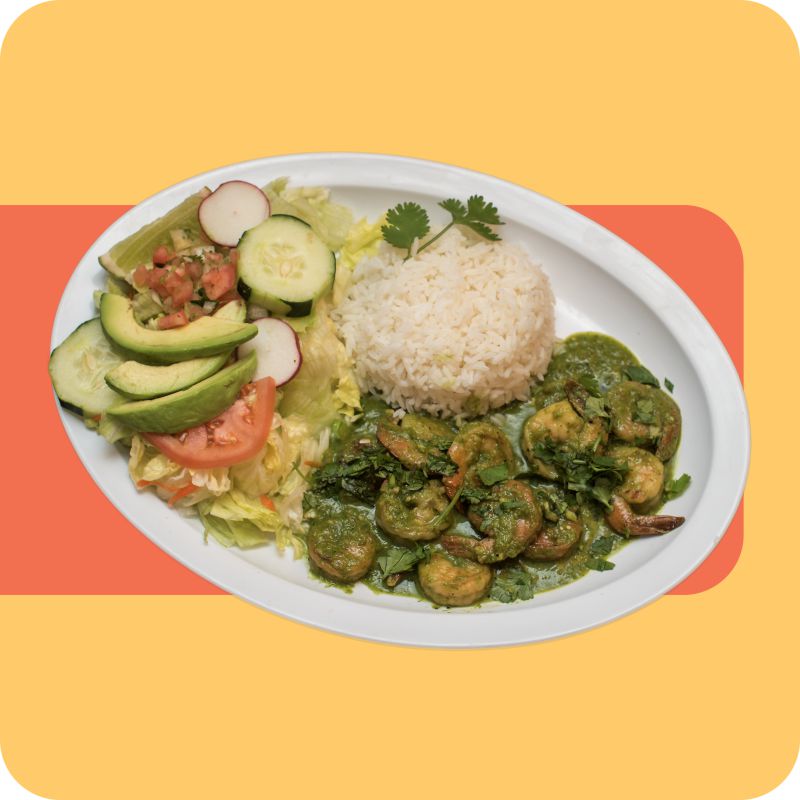 Order Camarones Al Cilantro food online from El Tikal Restaurant store, Lynn on bringmethat.com