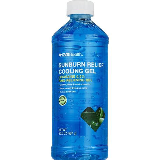Order CVS Health Aftersun Cooling Gel With Lidocaine Aloe Vera Value Size, 2 OZ food online from CVS store, FRANKFORT on bringmethat.com