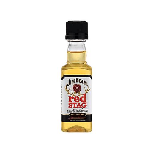 Order Jim Beam Red Stag Black Cherry Bourbon Whiskey (50 ML) 90950 food online from Bevmo! store, BURLINGAME on bringmethat.com