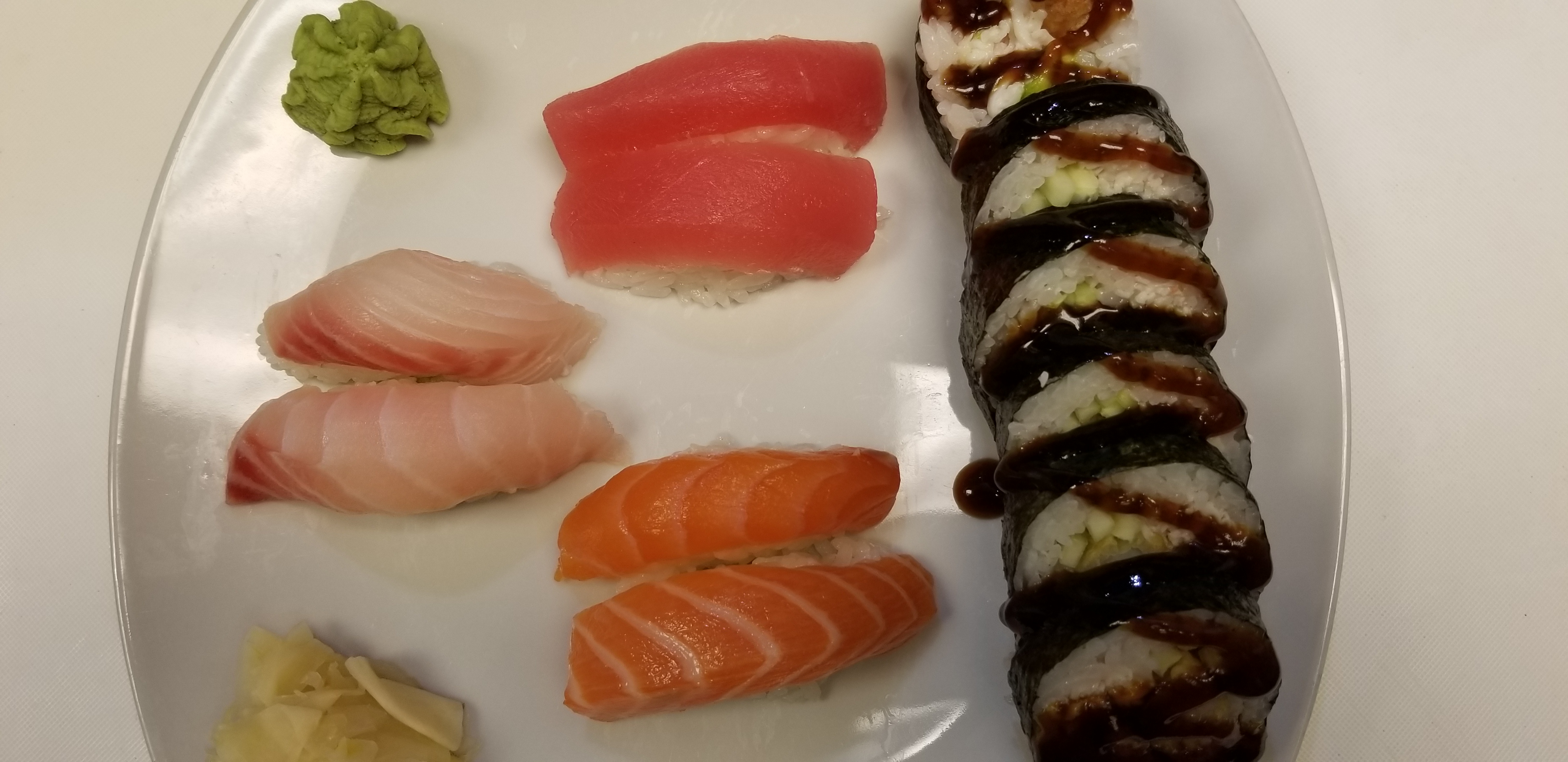 Order Shrimp Tempura Roll and 6 Piece Sushi food online from JS Sushi store, Carrollton on bringmethat.com