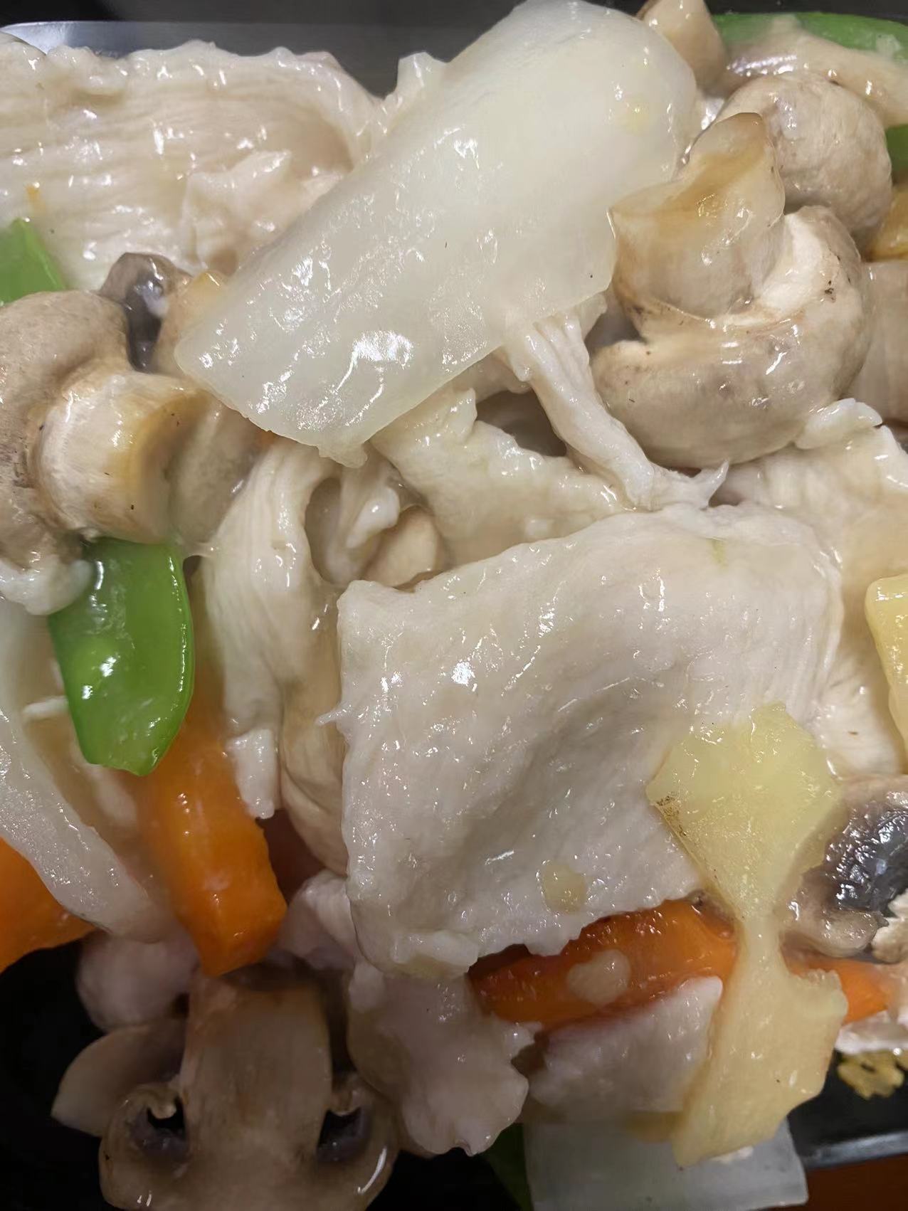 Order  C8. Moo Goo Gai Pan Combo Platter food online from China King store, King Of Prussia on bringmethat.com