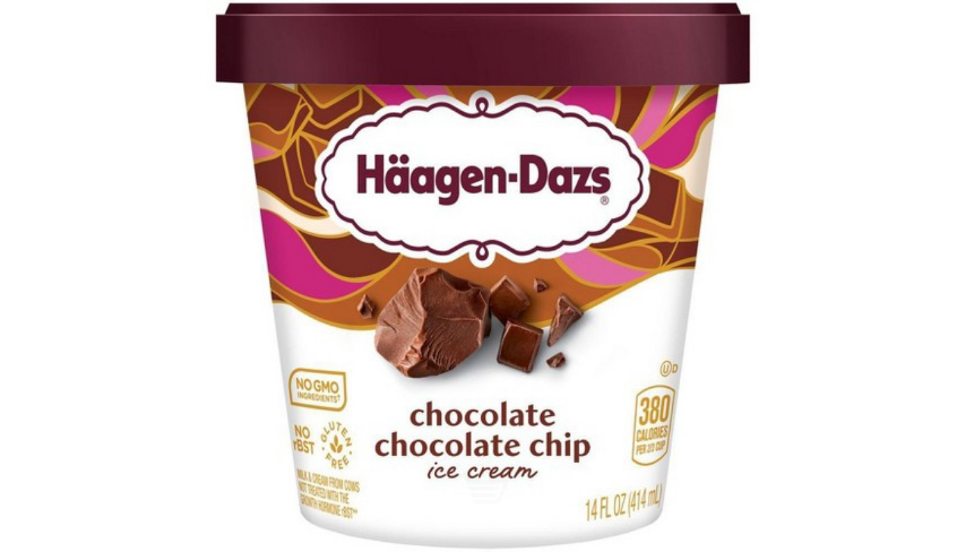 Order Haagen Daz Chocolate Chocolate Chip Ice Cream 14oz Container food online from Robert Market store, Los Angeles on bringmethat.com