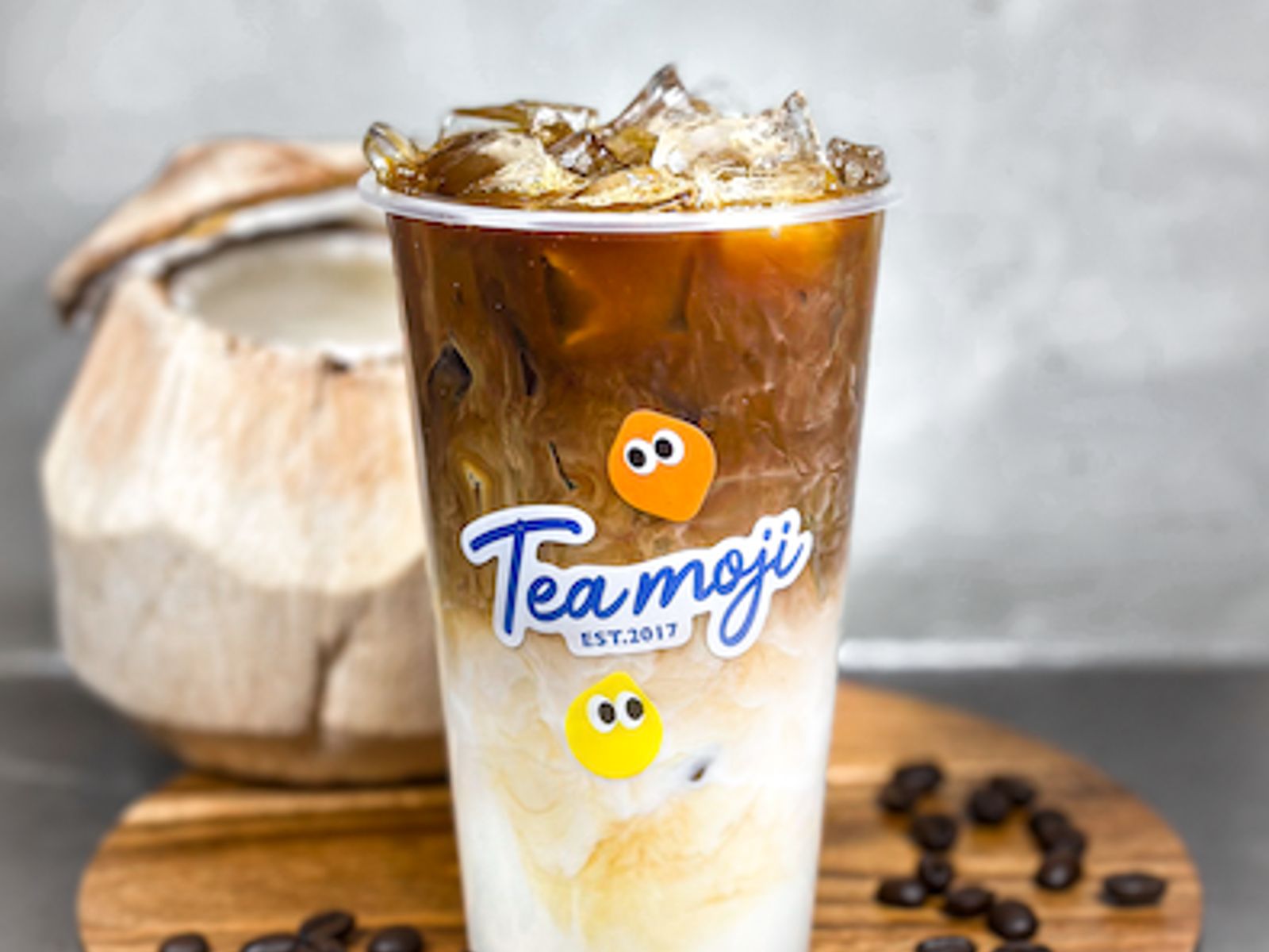 Order C8 Double Coconut Latte C8 生椰拿铁 food online from Teamoji store, Champaign on bringmethat.com