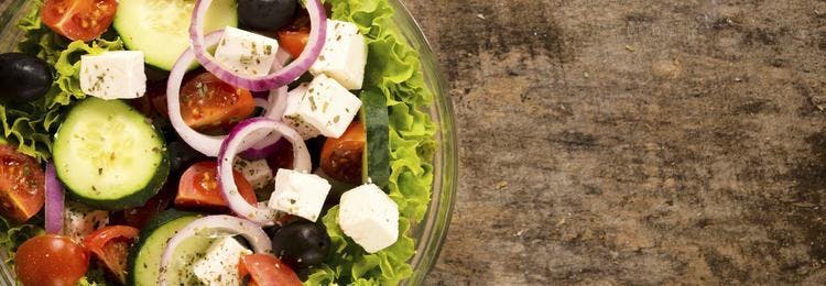 Order Greek Salad - Salads food online from George's Pizza II store, Worcester on bringmethat.com