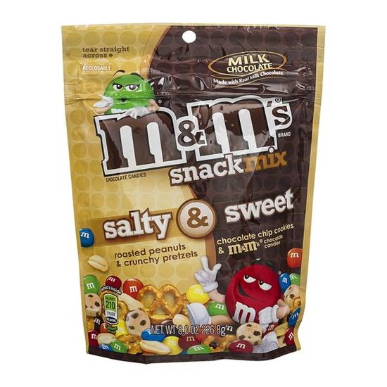 Order M&M's Peanut Milk Chocolate Candy Snack Mix food online from Deerings Market store, Traverse City on bringmethat.com