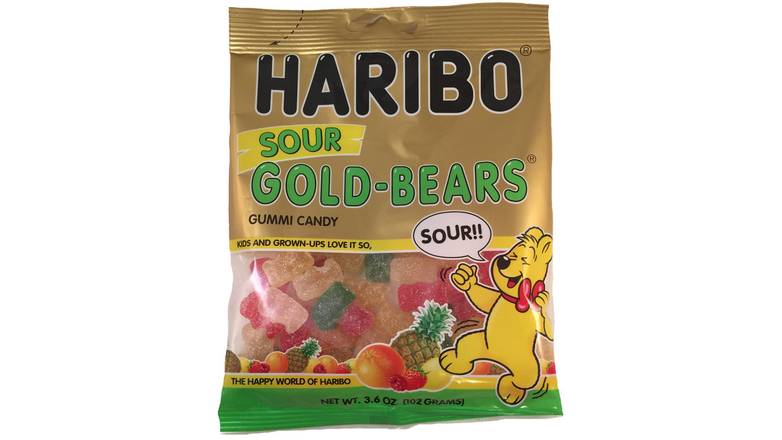 Order Haribo Sour Gold Bears Gummi Candy food online from Red Roof Market store, Lafollette on bringmethat.com