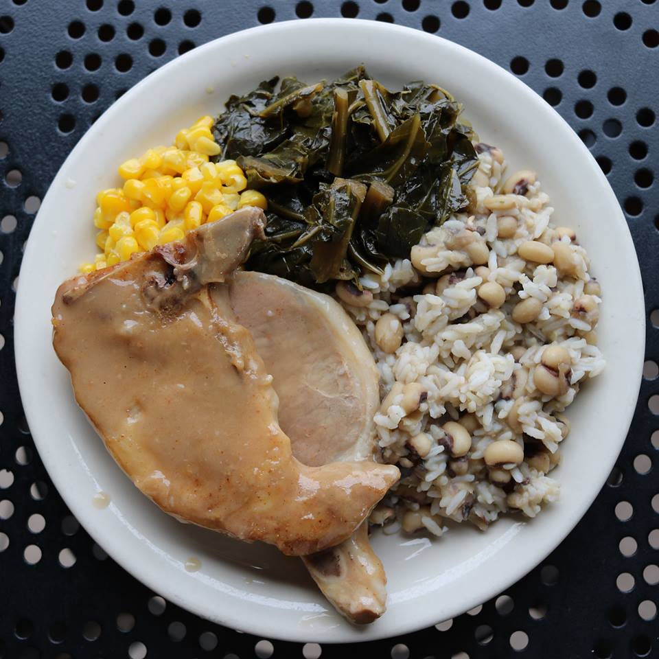 Order Smothered Pork Chop food online from Sisters of The New South store, Savannah on bringmethat.com
