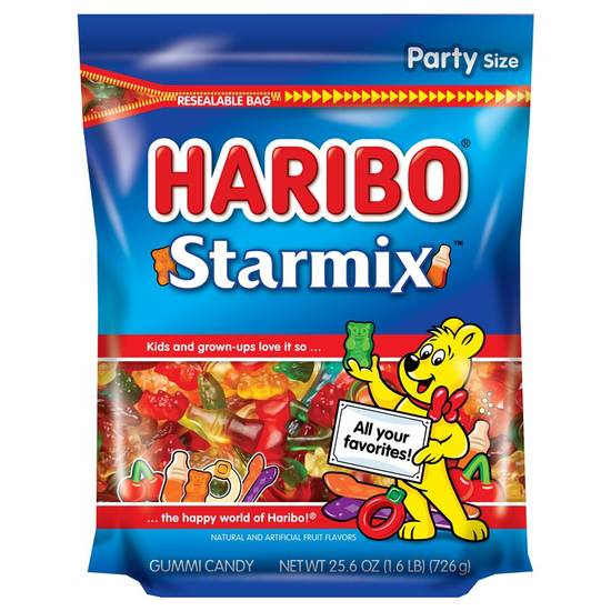 Order Haribo Starmix Assorted Gummi Candy, Party Size, 25.6 OZ food online from CVS store, LA QUINTA on bringmethat.com