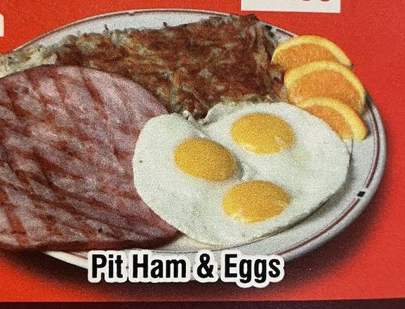Order Pit Ham & Eggs food online from Harry's Cafe- Katella Ave store, Stanton on bringmethat.com