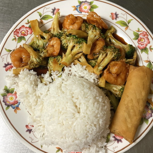 Order Shrimp with Broccoli Combo Plate food online from China Wok store, Colorado Springs on bringmethat.com