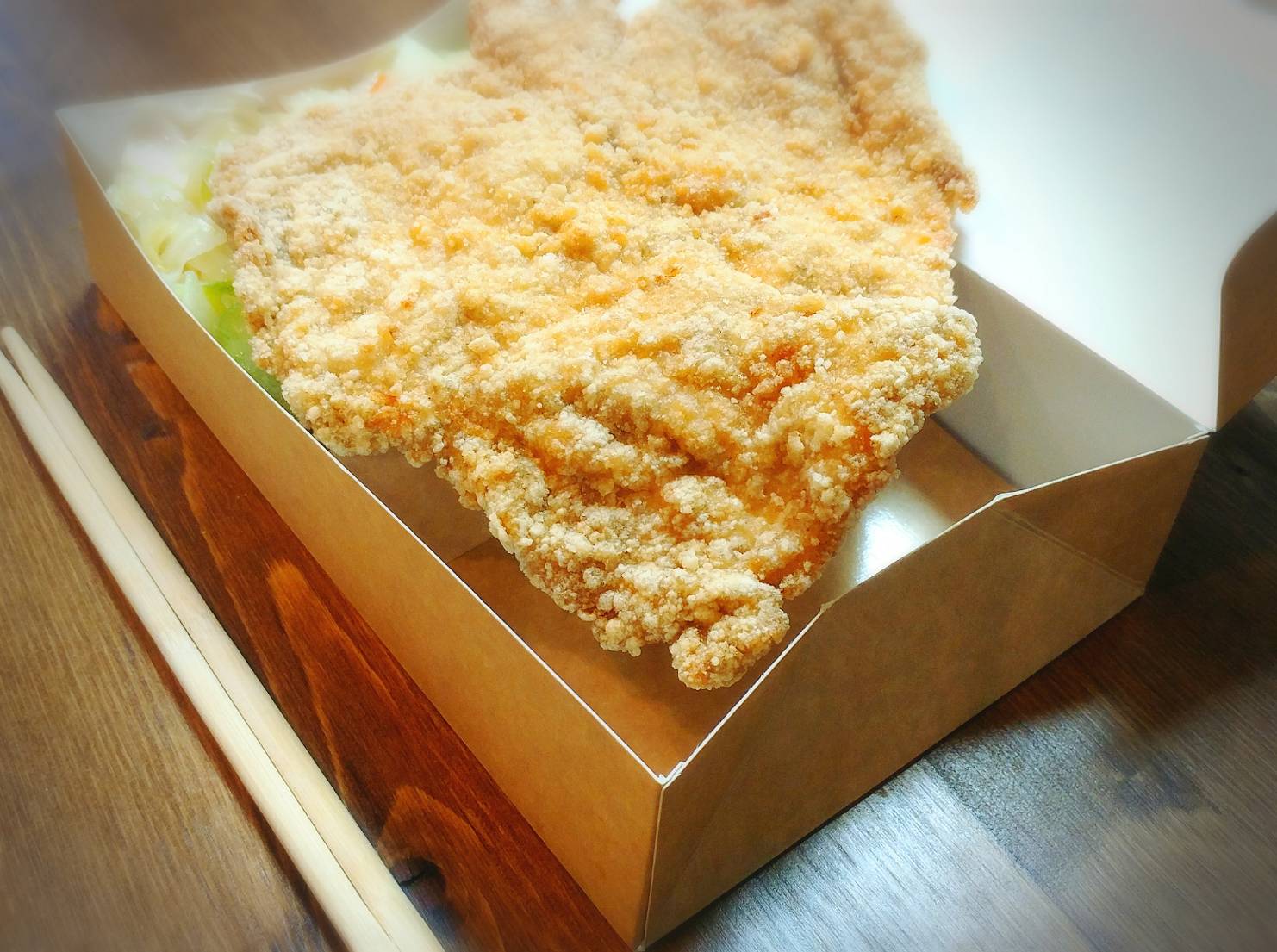 Order 12. Extra Large Fried Chicken Fillet Rice Box food online from WeHouse Gyoza store, Milpitas on bringmethat.com