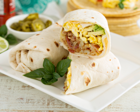 Order Grilled Chicken Breakfast Burrito food online from Mexican Omelette Bar store, Woodland on bringmethat.com