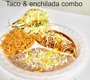 Order 4. Beef Taco & Cheese Enchiladas food online from Super Burritos Mexican Food store, Redding on bringmethat.com