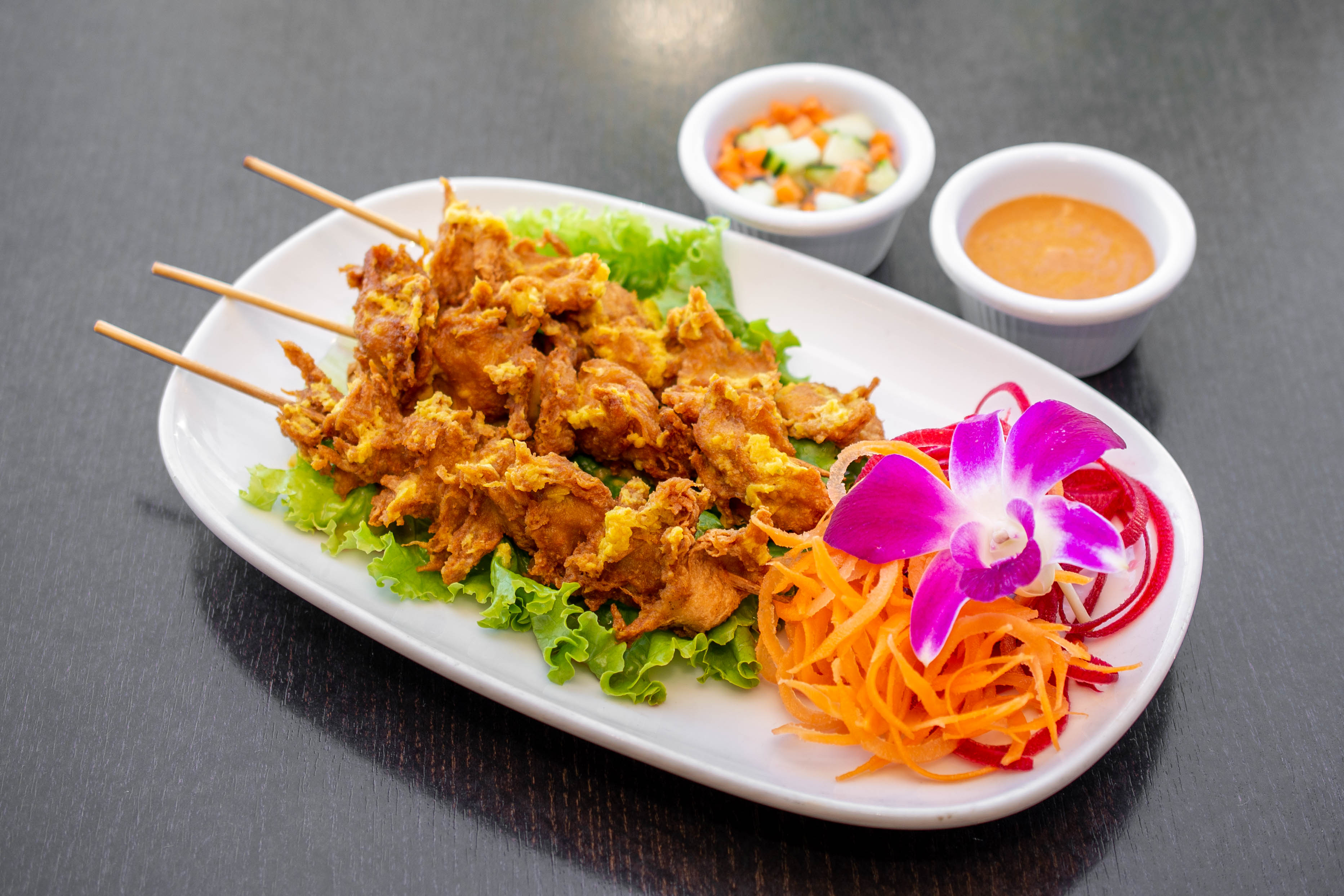 Order Mock Chicken Satay food online from Zabb Thai store, Newport Beach on bringmethat.com