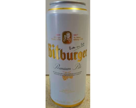 Order Bitburger Premium PIls 16oz Can food online from Fast Stop Market & Liquor store, Victorville on bringmethat.com