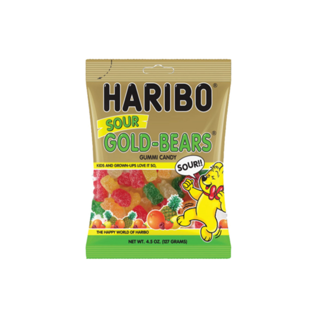 Order Haribo Sour Gummi Bears 4.5 Oz food online from Rebel store, Las Vegas on bringmethat.com
