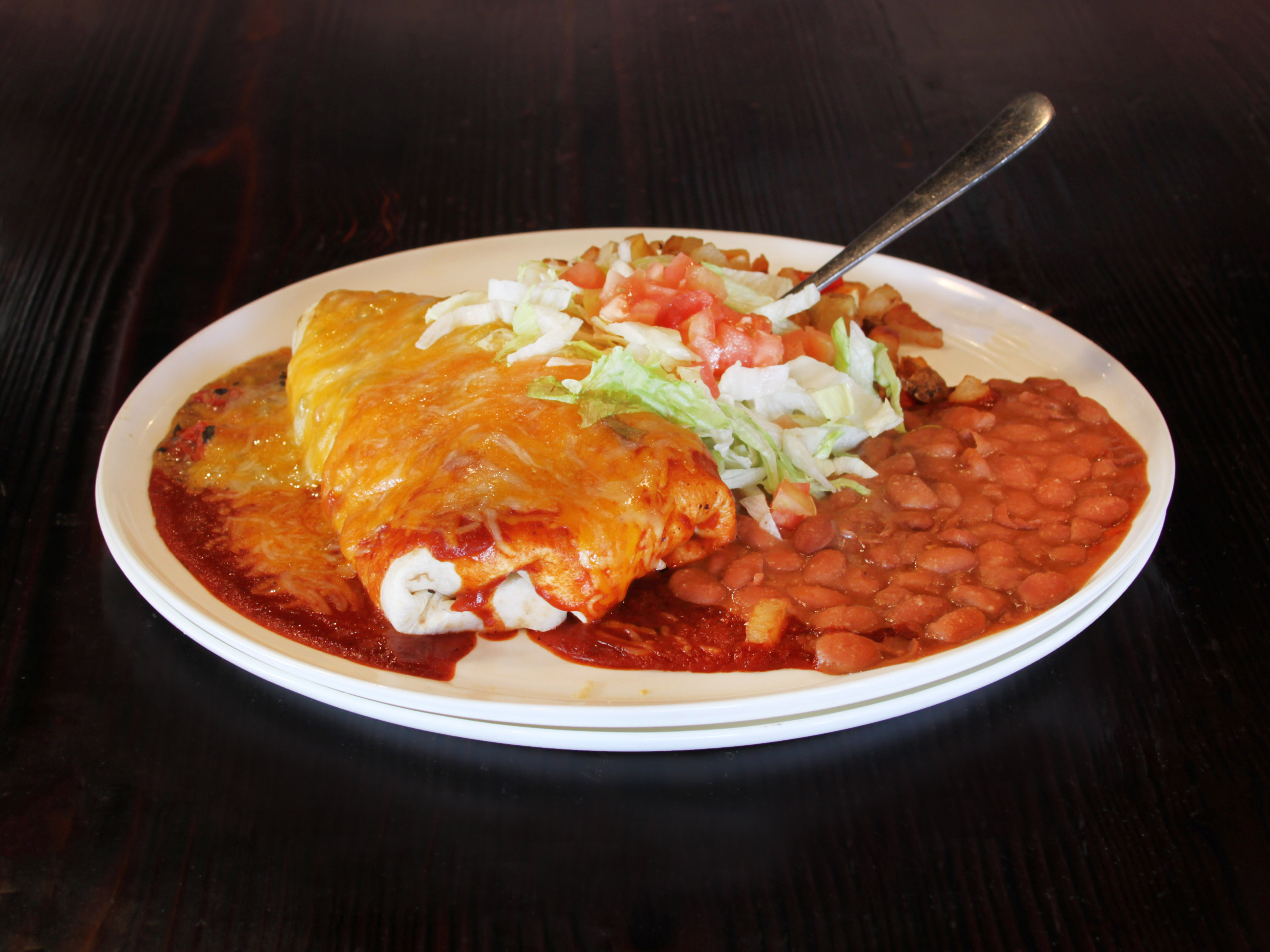Order Smothered Burrito Brunch food online from Cafe 6855 store, Los Ranchos on bringmethat.com