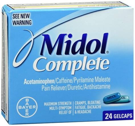 Order Midol Complete Gelcaps food online from Scripx Pharmacy store, Plano on bringmethat.com