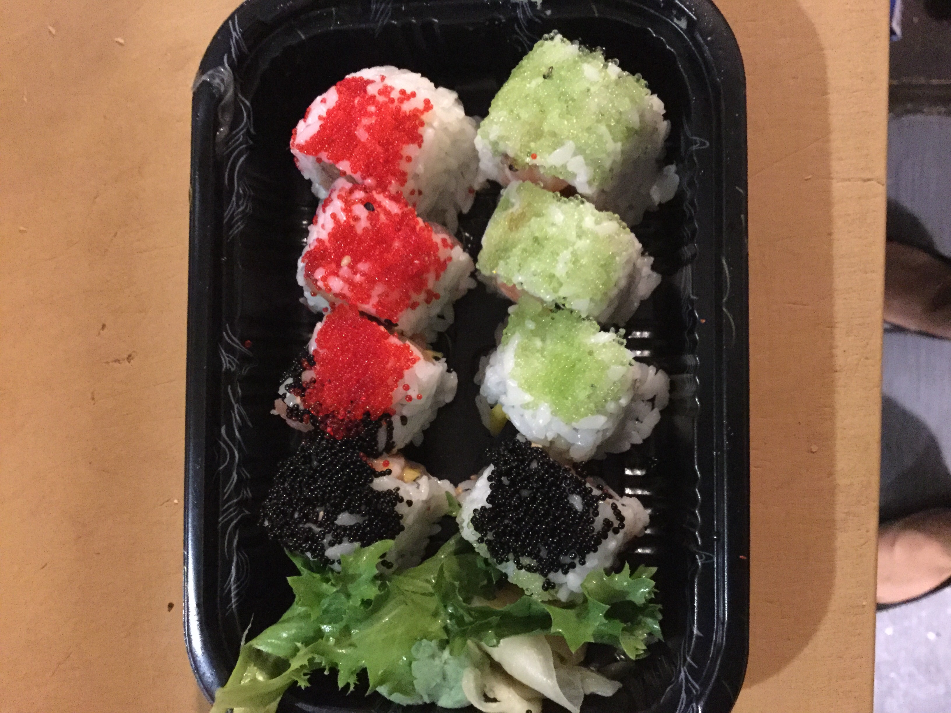 Order S13. Tobiko Trio Roll food online from Little Tokyo store, Haddonfield on bringmethat.com