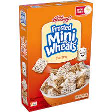 Order Kellogg's Frosted Mini Wheats, 18 oz food online from Beer Bait And Moor store, Sandusky on bringmethat.com