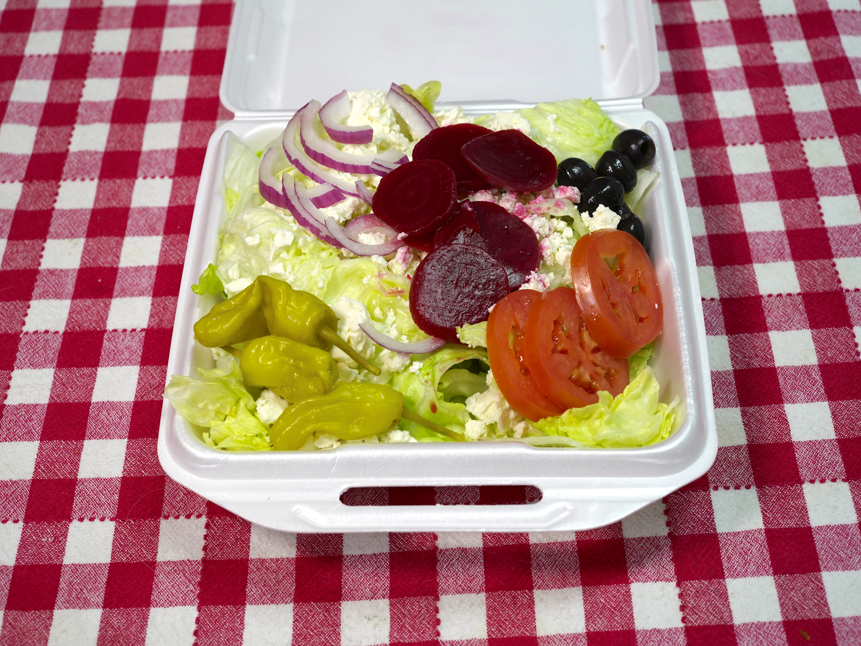 Order Greek Salad food online from Pizza Connection store, Hazel Park on bringmethat.com