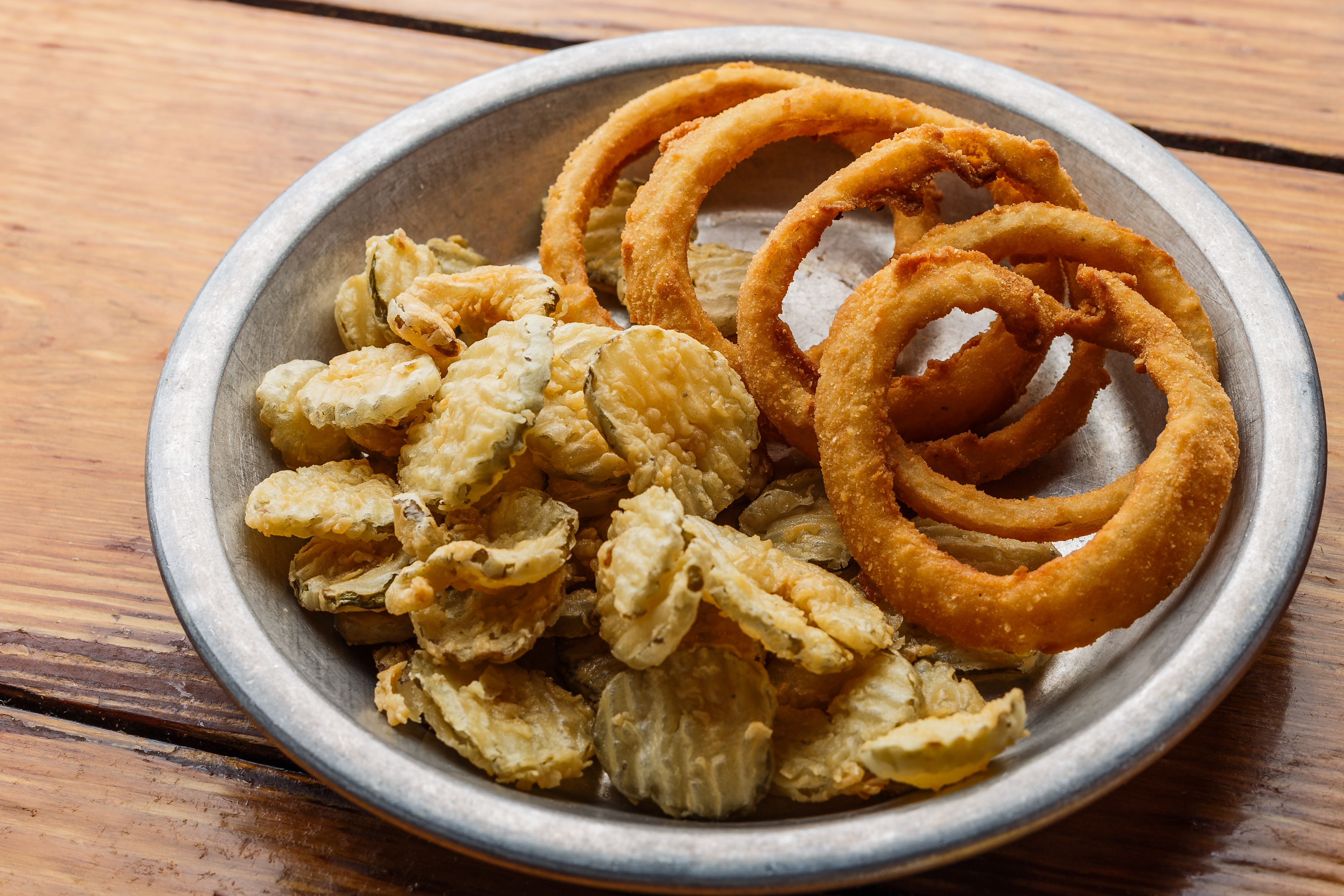 Order Fried Pickles and Onion Rings Combo food online from Cock of the Walk store, Nashville on bringmethat.com