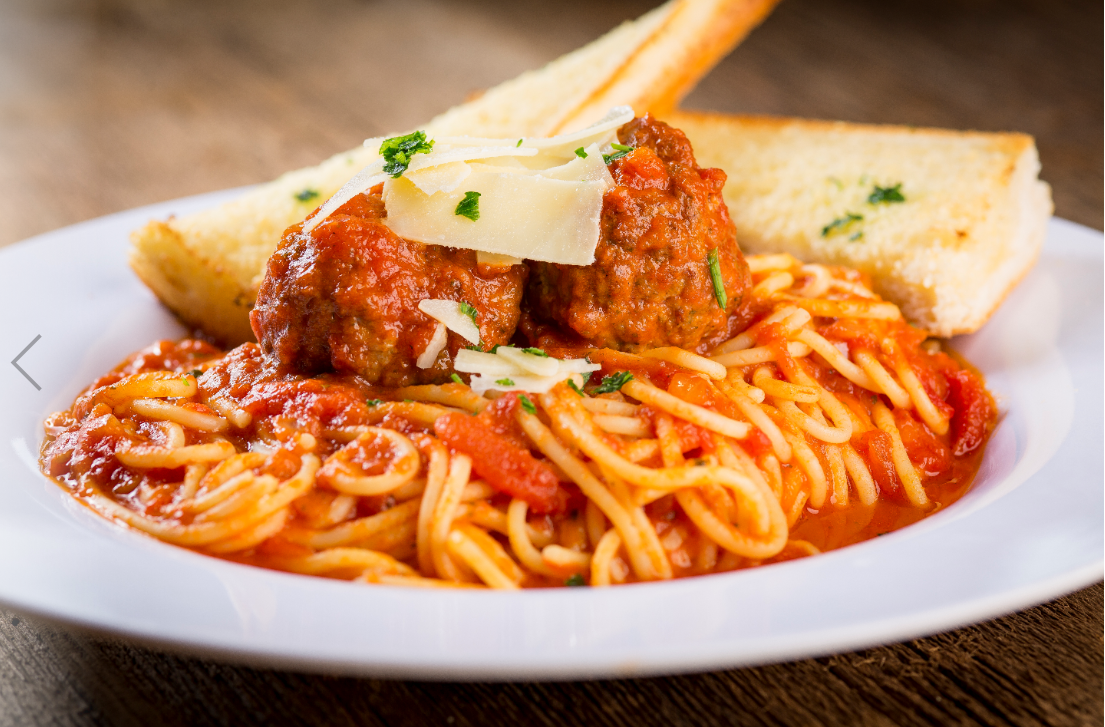 Order Spaghetti and Meatballs food online from Rosati's Pizza store, Dyer on bringmethat.com
