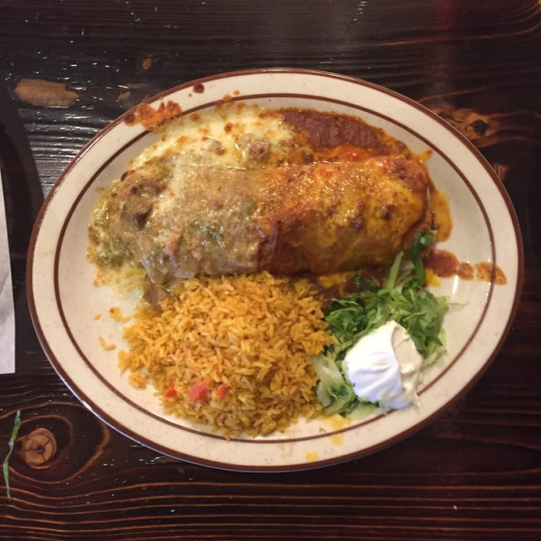 Order Smothered Mixed Burrito  food online from Los Cucos Mexican Cafe - Sandy, Utah store, Sandy on bringmethat.com