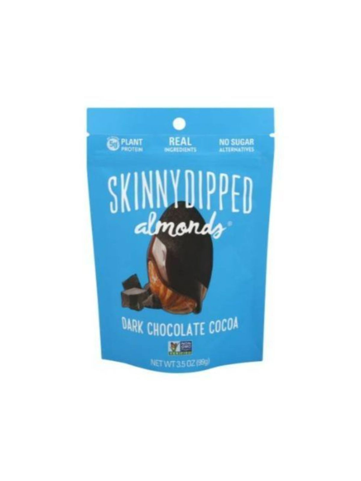 Order Skinny Dipped Dark Chocolate Cocoa Almonds (3.5 oz) food online from Stock-Up Mart store, Minneapolis on bringmethat.com