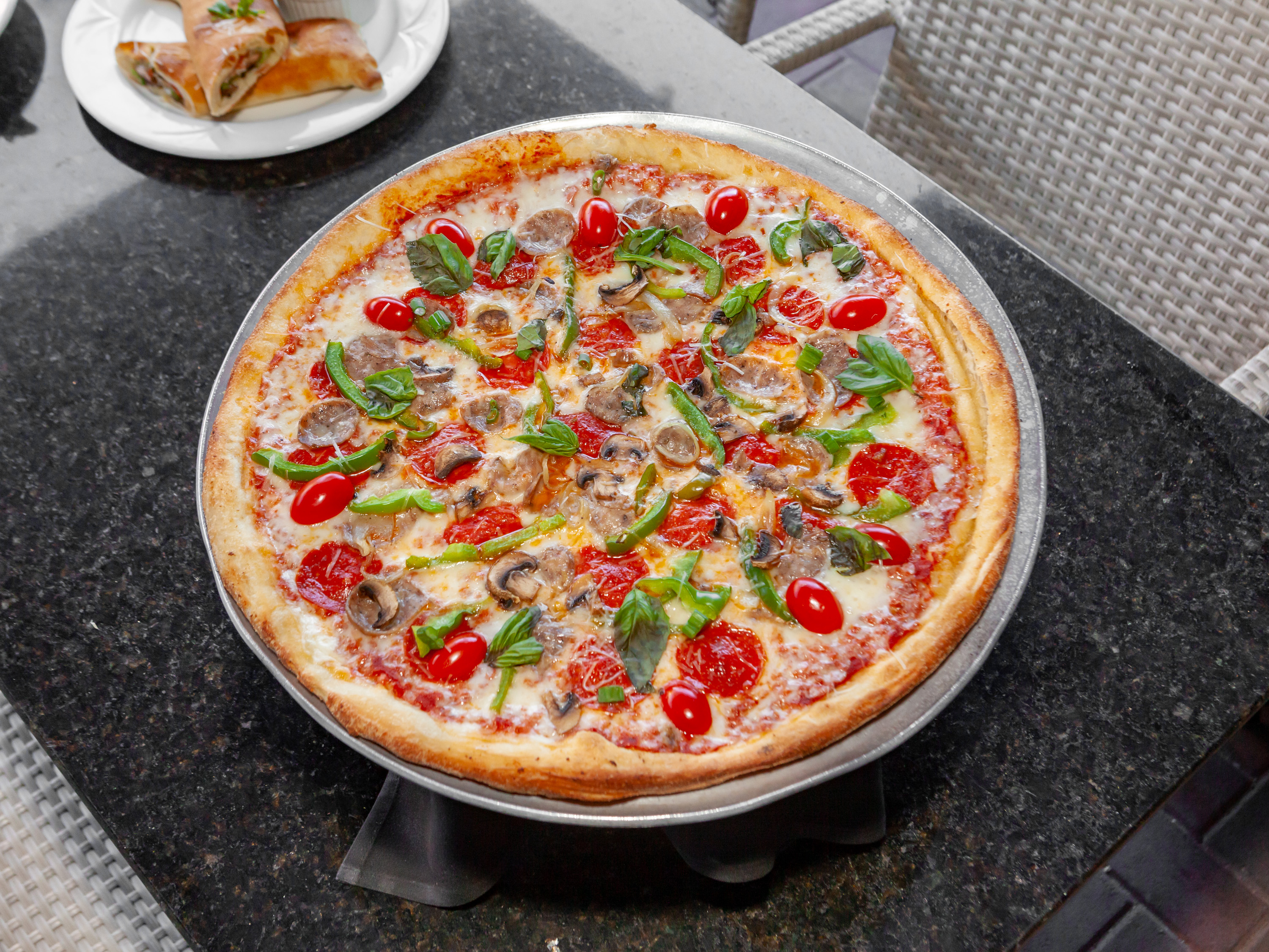 Order Islander Gourmet Pizza food online from The Islander Tiki Bar & Grille store, Palm Beach Shores on bringmethat.com