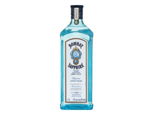 Order Bombay Sapphire Gin - 1.75L Bottle food online from Josh Wines & Liquors Inc store, New York on bringmethat.com
