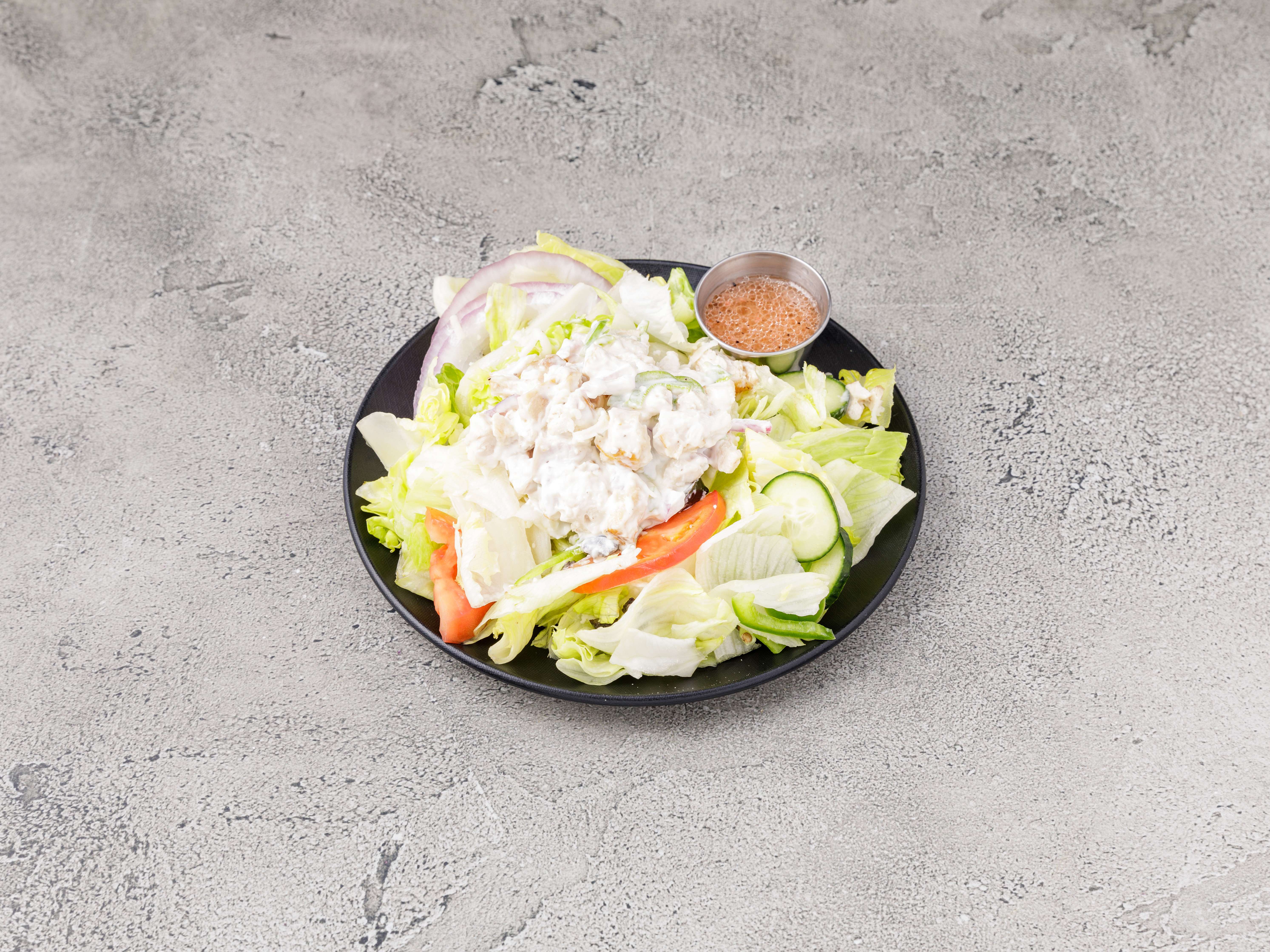 Order Garden Salad with Chicken Salad food online from Woosta Pizza store, Worcester on bringmethat.com