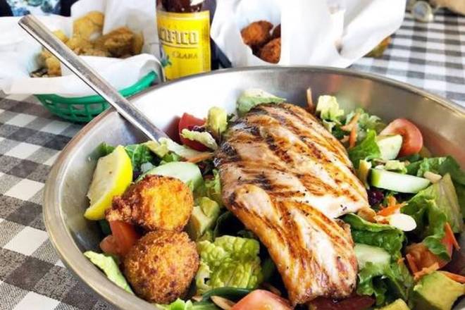 Order Grilled Salmon Salad food online from Flying Fish - Arlington store, Arlington on bringmethat.com