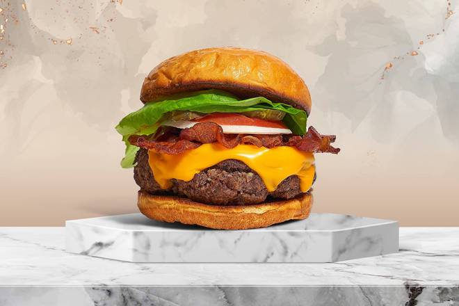 Order Bacon News Burger food online from The Loved Buns store, Las Vegas on bringmethat.com