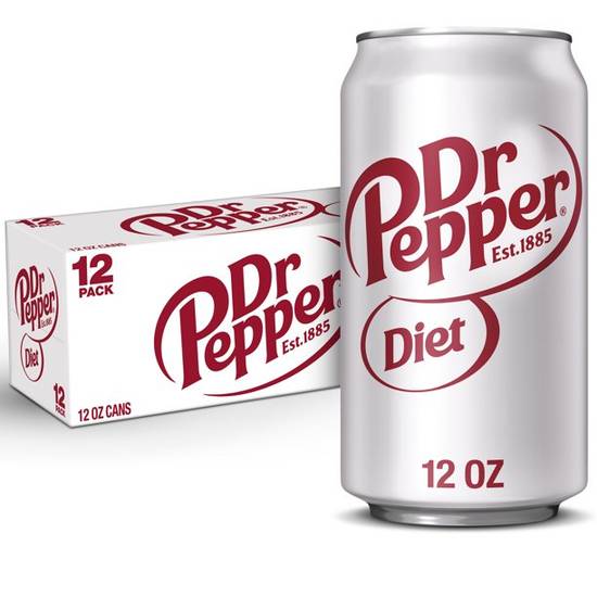 Order Diet Dr Pepper Pack Of 12 food online from Deerings Market store, Traverse City on bringmethat.com
