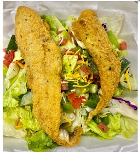 Order House Salad with Fish or Chicken food online from Jen Fish Fry store, Fayetteville on bringmethat.com