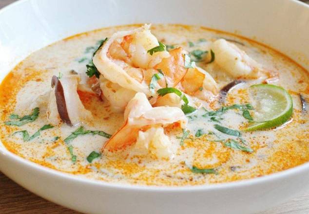 Order Coconut Soup (Tom Kha Soup) food online from Thai Elephant store, Cleveland on bringmethat.com