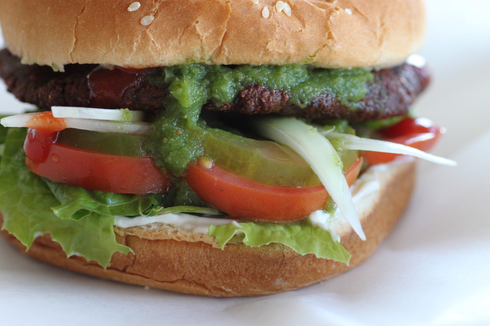 Order Veggie Burger food online from Lazeez Indian-Mediterranean Grill store, Las Vegas on bringmethat.com
