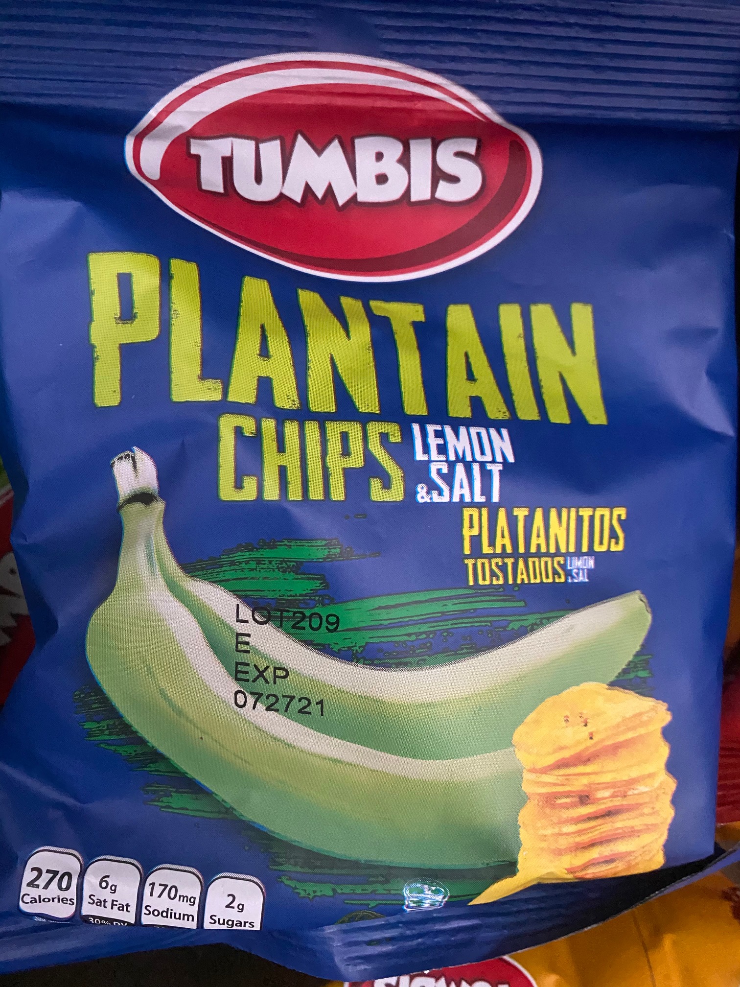Order Bag of Plantain Chips: Lemon&Salt food online from The Mexi-Boys store, Rahway on bringmethat.com