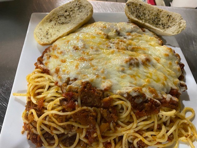 Order Baked Spaghetti food online from The Brick Oven store, Charlottesville on bringmethat.com