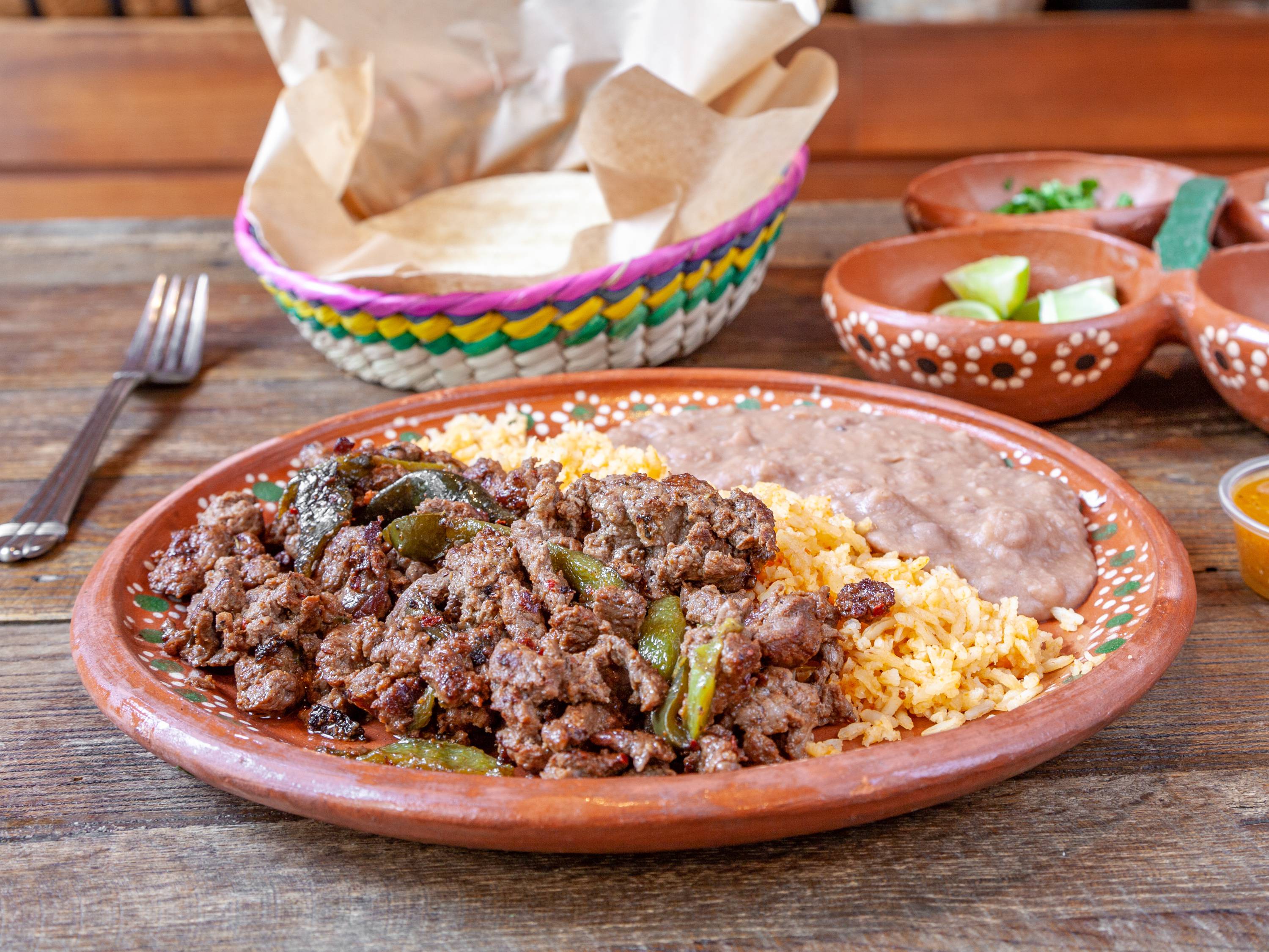 Order Carne Asada & Chile Poblano, Taco Meal Kit  food online from La Guerrera Kitchen store, Oakland on bringmethat.com