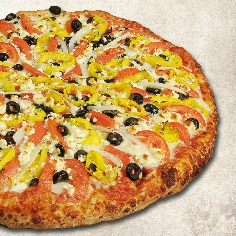 Order Mediterranean Pizza - Small 10" food online from Benito's Pizza - South Lyon store, South Lyon on bringmethat.com