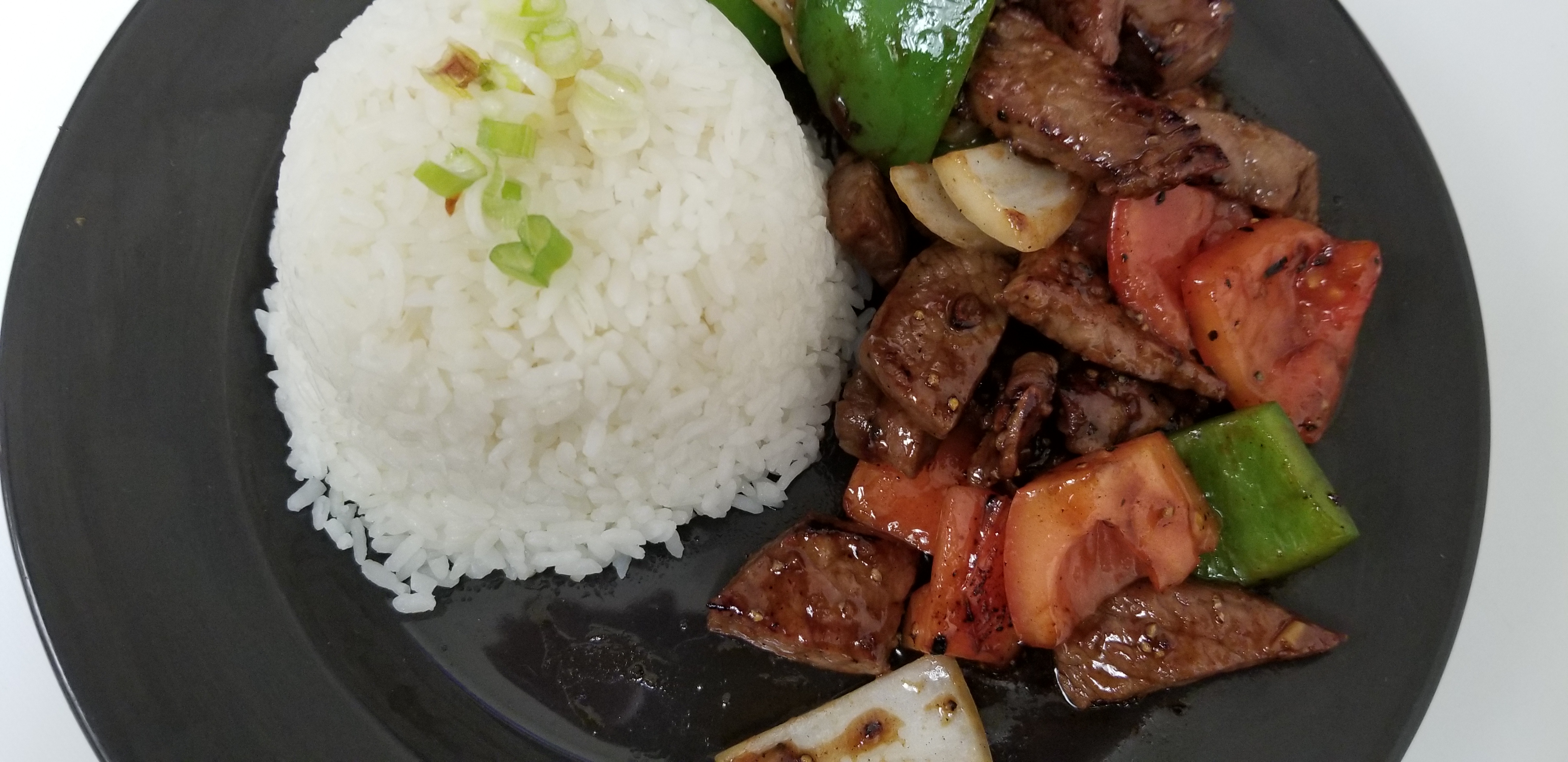 Order Shaken Beef w/ Steamed Rice (Com Bo Luc Lac) food online from Not Just Pho store, Hurst on bringmethat.com