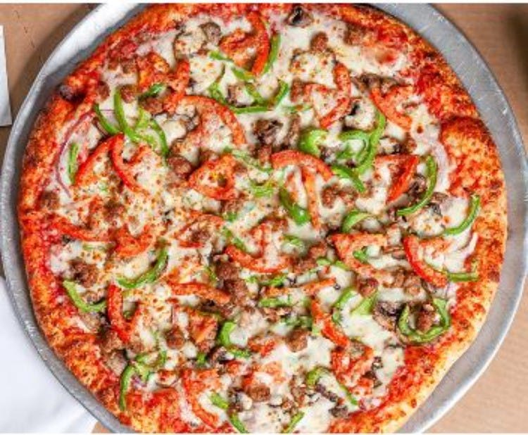 Order Combo Pizza - Small 10'' food online from Red Baron Pizza store, Hesperia on bringmethat.com