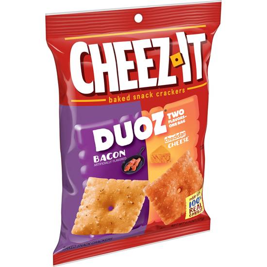 Order Cheez-It Duoz Bacon And Cheddar Crackers food online from Exxon Food Mart store, Port Huron on bringmethat.com