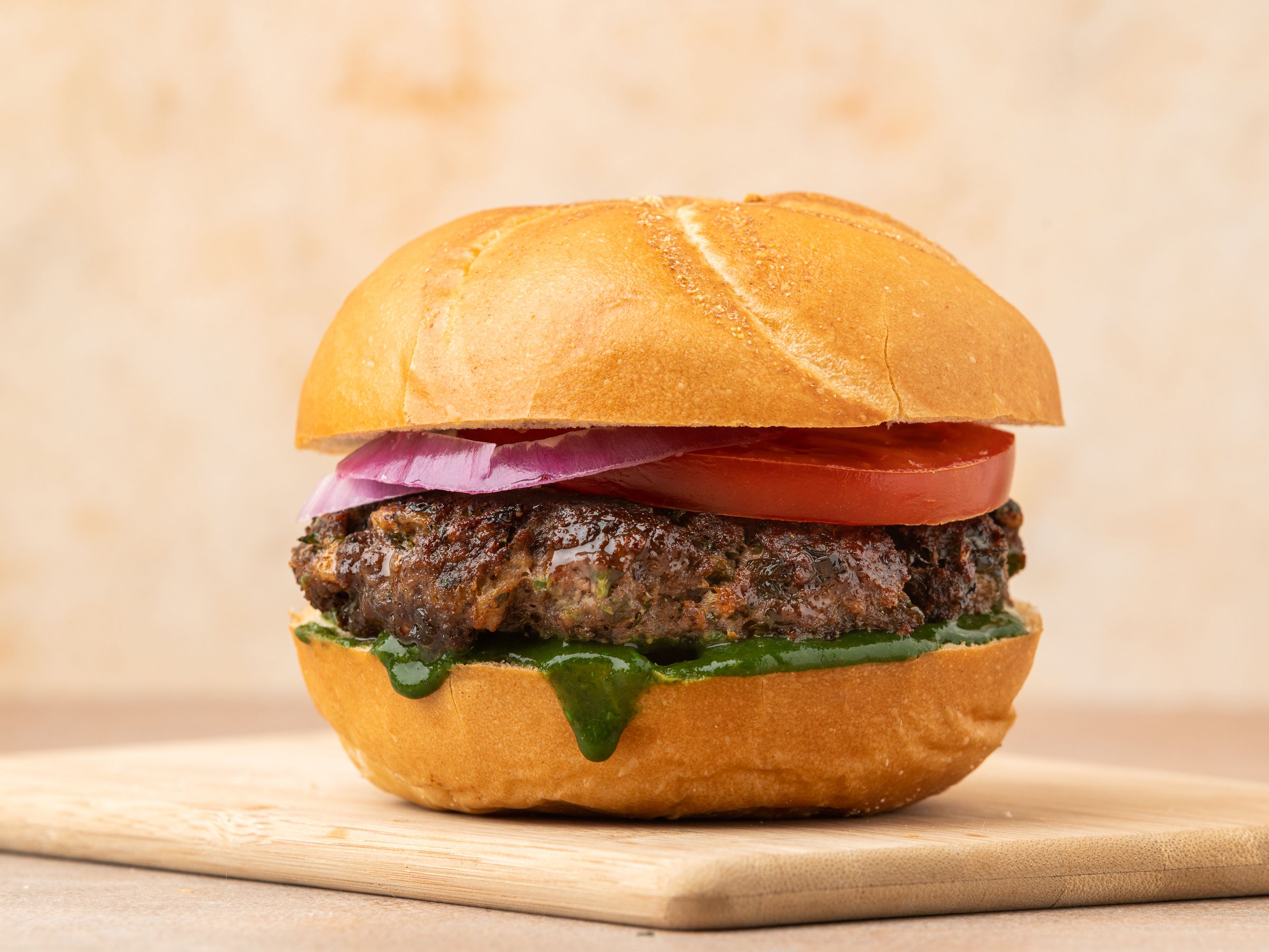 Order Beef Burger food online from Baisakhi Dhaba store, Voorhees Township on bringmethat.com