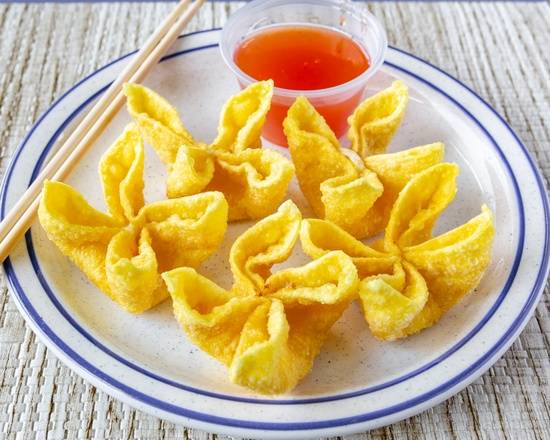 Order Crab Rangoon (6 pcs) food online from Chinese American Cafe store, Jefferson Parish on bringmethat.com
